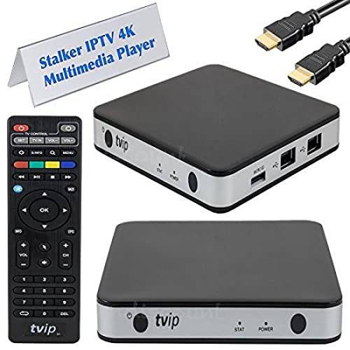 TVIP 605 4K| IPTV 플레이어 안드로이드&  리눅스 |2X USB| 8 GB | Stalker 플레이어& M3U 플레이어|