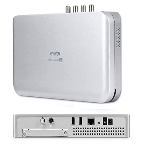EyeTV Netstream 쿼드 Plex 와이파이 ATSC 에어 TV 네트워크 HD 튜너, Recast OTA DVR 케이블 TV 케이블 커터, 라이브 or 레코더 스트리밍 TV Anywhere, 컨버터, 변환기 박스 PC, 안드로이드 폰, 아이폰, 태블릿, 태블릿PC, 아이패드, Mac