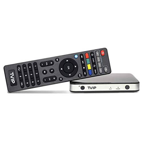 TVIP TV 박스 v.605 4K|HEVC 고성능 안드로이드&  리눅스 |2X USB|Memory 스토리지 8 GB|4K|UHD|Stalker Player|M3U Player|Built-in 듀얼밴드 와이파이 (2.4G/ 5G)|HDMI Cable|Amlogic S905X 쿼드코어 1.5 GHz