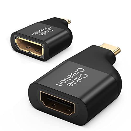 CableCreation Mini-Size USB C to HDMI 어댑터 4K@30Hz 번들,묶음 USB-C to DisplayPort,DP 컨버터, 변환기 4K@60Hz