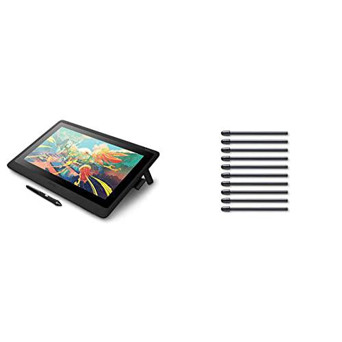 Wacom DTK1660K0A Cintiq 16 드로잉 태블릿, 태블릿PC  스크린 - 스몰&  스탠다드 펜촉 디지털 프로 펜 2 (10 팩) (ACK22211)