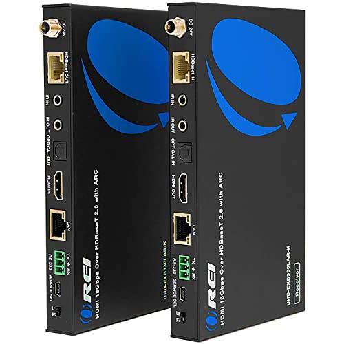 4K Arc HDMI 확장기 발룬 by OREI - HDBaseT UltraHD 4K @ 60Hz 4:4:4 Over 싱글 CAT5e/ 6/ 7 케이블 HDR,  랜, CEC, Arc& IR 지원, RS-232 - up to 330 ft - 오디오 Out - 파워 Over 케이블 - 랜 Out