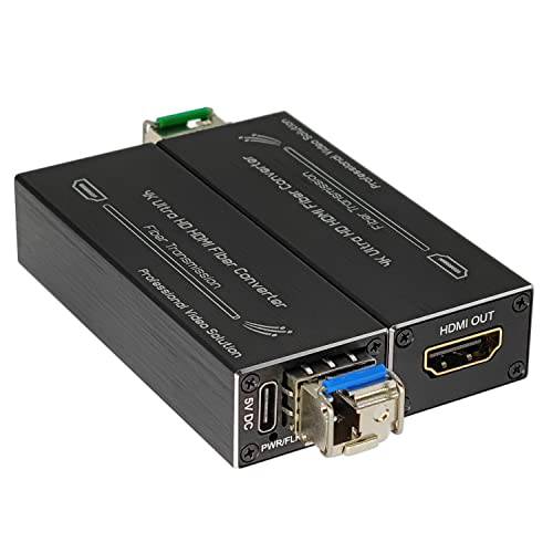 미니 4K HDMI 파이버 확장기 UHD 4K HDMI to 파이버 컨버터, 변환기 SFP 모듈 1080P HDMI 비디오 Over 파이버 광학 트랜시버 Uncompressed No 레이턴시 싱글 모드 싱글 파이버 10KM