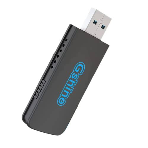 Gshine USB 어댑터, 게이밍 와이파이 어댑터 PC,  듀얼밴드 2.4/ 5Ghz Pc Wi-Fi 어댑터 USB 와이파이 스피드 Up to 1300Mbps 호환가능한 윈도우 7, 8, 10 Mac OS, 10.5~10.15 리눅스 2.2.24~ 4.15
