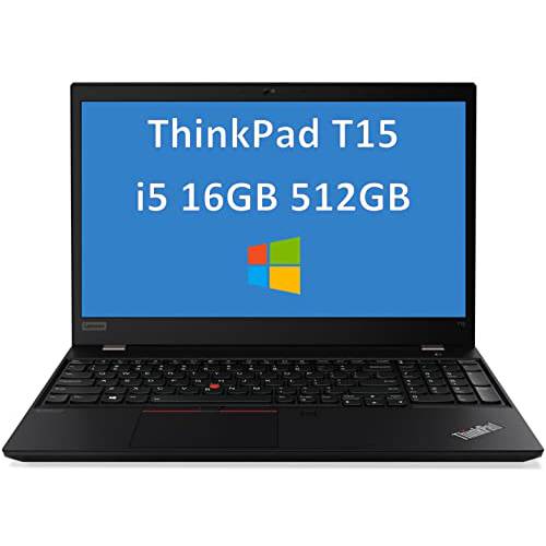 최신 레노버 씽크패드 T15 15.6 FHD (1920x1080) 비지니스 노트북 (Intel Quad-Core i5-1135G7(Beats i7-10510U), 16GB 램, 512GB PCIe SSD) 백라이트, 2xThunderbolt 4, 웹캠, IST 컴퓨터, 윈도우 10 프로