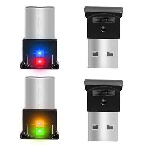4pcs Rhythm 라이트 LED RGB 분위기 라이트 미니 USB LED 자동차 인테리어 램프, 음악 조절 라이트 노트북 키보드 홈 오피스 장식, 조절가능 Brightnes, 8 컬러 체인지