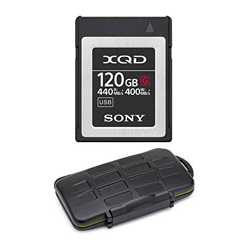 소니 120GB XQD G 시리즈 메모리 카드 KOAH 프로 러그드 메모리 스토리지 캐링 케이스 번들,묶음 (2 아이템)