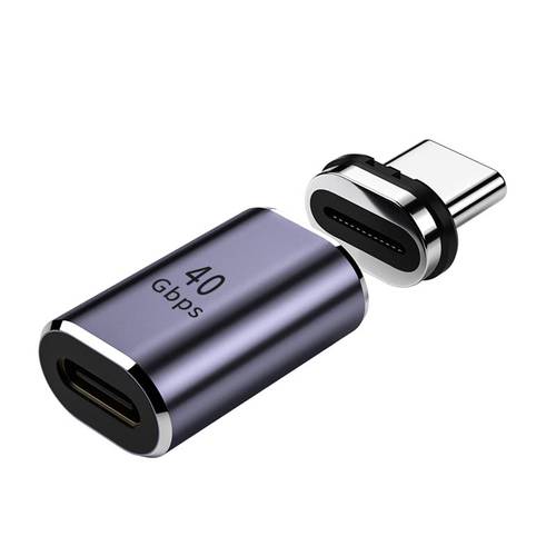 YoungSelly USB C 자석 어댑터 and USB C 커넥터, 지원 썬더볼트 4, USB4.0, PD 100W 퀵 충전, 40Gb/ s 데이터 전송, 8K 비디오 출력 호환가능한 맥북 and More USB C Devices.(Straight)