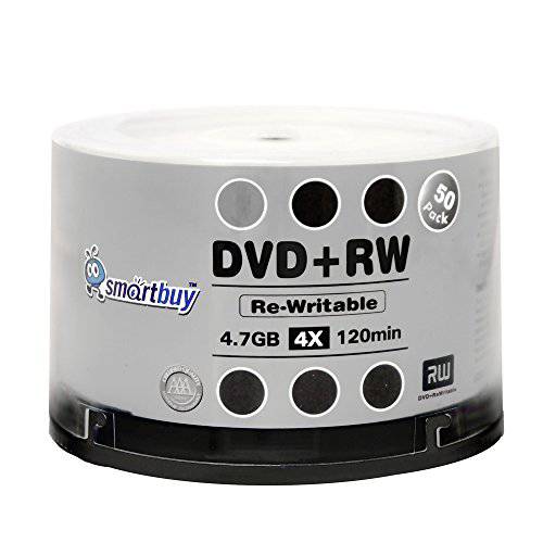 100 팩 Smartbuy 블랭크 DVD+ RW 4X 4.7GB 120Min 브랜드 로고 재기록가능 DVD 미디어 디스크