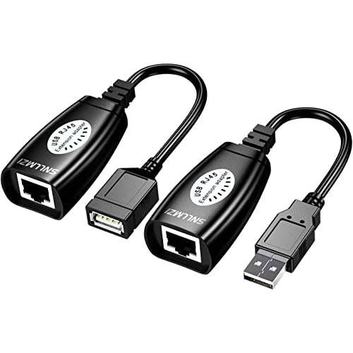 USB to cat5 어댑터, SNLLMZI USB Over RJ45 이더넷 Cat6/ 5/ 5e 연장 케이블 어댑터, USB 2.0 확장기 Over 고양이 확장기 케이블 어댑터