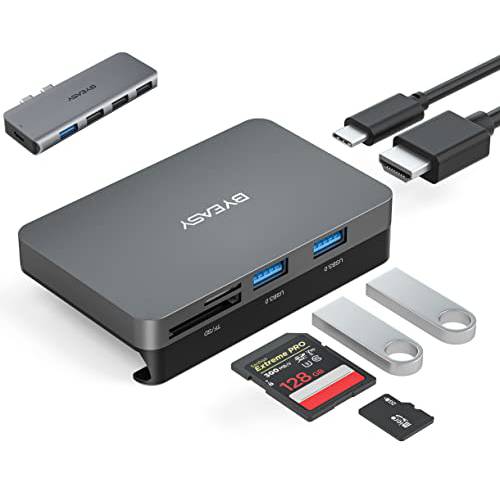 BYEASY 서피스 프로 7 USBC 허브 4K HDMI/ PD 60W Type-C 충전&  맥북 5 포트 USB C 허브