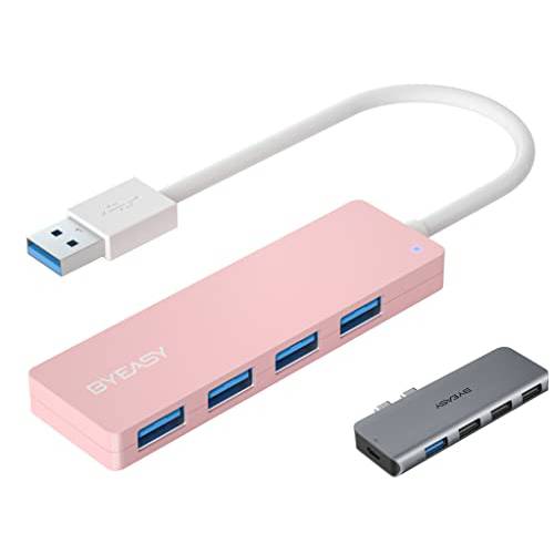 BYEASY 4 포트 USB 3.1 데이터 허브 핑크&  맥북 프로 USB C 허브