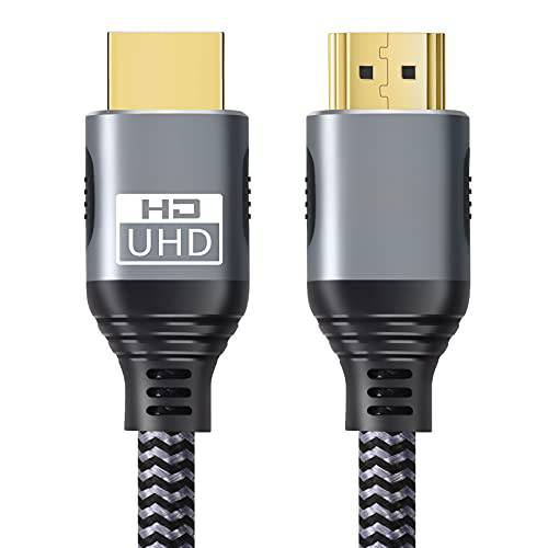 HDMI 2.1 케이블 25 Feet, 울트라 고속 8K@60Hz 4K@120Hz 48Gbps HDMI 케이블, 지원 다이나믹 HDR, 3D, eARC PS5 PS4 엑스박스, 프로젝터, 노트북, TV, 모니터 and More (25)(OD:8.2mm)