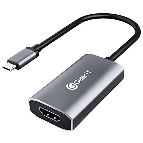 GearIT USB-C to HDMI 2.1 8K HDR 어댑터, 8K@60Hz or 4K@120Hz DP Alt 모드, 타입 C 썬더볼트 3/ 4 호환가능한 맥북 프로 2020, 아이패드 프로 2020, 갤럭시 S20, and More