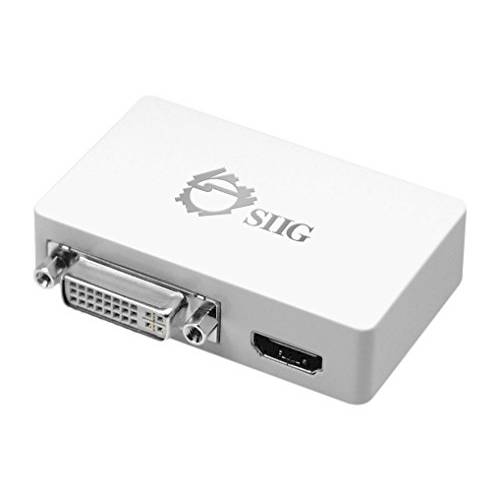 SIIG USB 3.0 to HDMI/ DVI 듀얼 모니터 어댑터, 1920x1080p (풀 HD) and 2048x1152, 비디오 그래픽 어댑터 호환가능한 DisplayLink 지원 맥OS and 윈도우, JU-H20511-S1