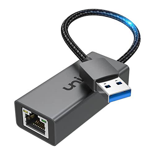 USB 랜포트 호환가능한  닌텐도스위치, uni USB 3.0 to 100/ 1000 기가비트 이더넷 랜 네트워크 어댑터, 드라이버 프리 RJ45 노트북, PC, ChromeOS, 윈도우 8/ 7/ XP/ 10, 맥OS, 리눅스 and More