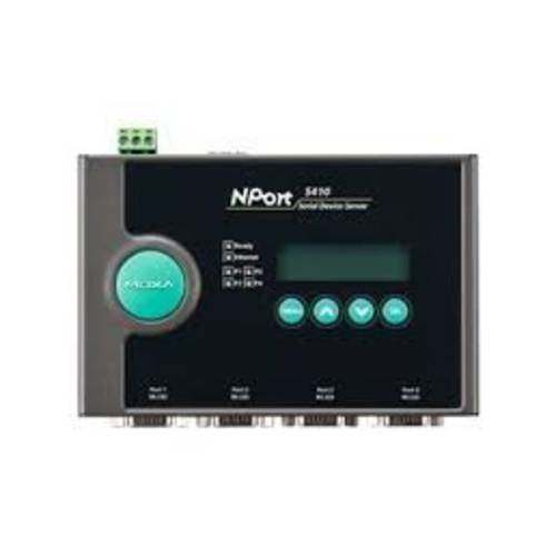 MOXA NPort 5410-4 포트 RS-232 Serial 디바이스 서버, Without 파워 어댑터, 10/ 100 이더넷, DB9 Male