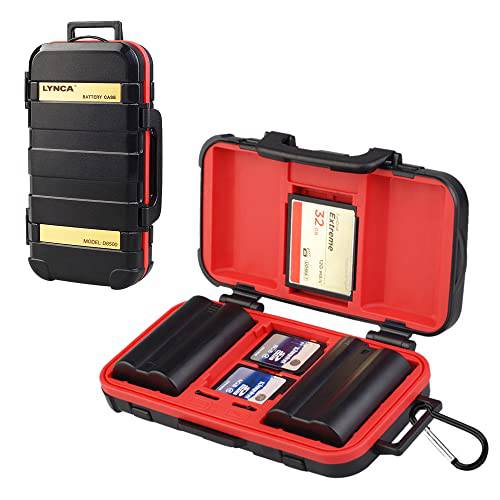 LYNCA 카메라 배터리 and SD 카드 케이스, 메모리 카드 하드 보호 케이스 프로페셔널 Water-Resistant& Anti-Shock 카메라 배터리 카드 스토리지 박스 2 카메라 배터리 4 SD 카드 2 CF 카드 8 TF 카드