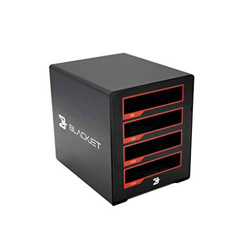 BLACKJET TX-4DS 썬더볼트 3 시네마 4-Bay 도크 시스템, 프로페셔널 비디오 포스트 생산, DIT, Workflow, 40Gbps, Editing, 스토리지, nVME, SSD, 아카이브