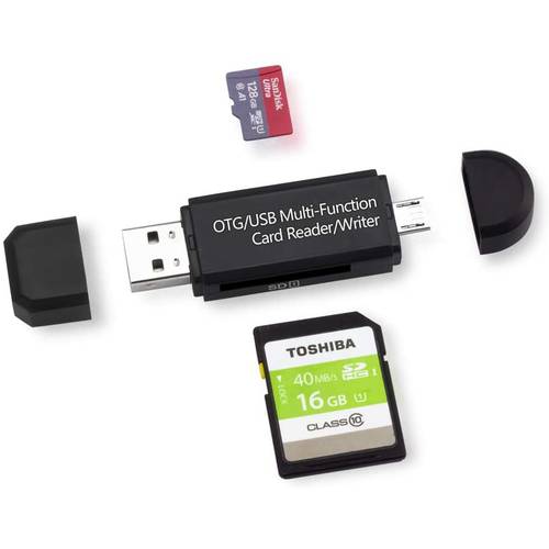 SD 카드 리더, 리더기 마이크로 USB OTG 어댑터 YAWALL USB 2.0 SDXC, SDHC, SD, MMC, RS-MMC, 마이크로 SDXC, 마이크로 SD, 마이크로 SDHC 카드 and UHS-I 카드
