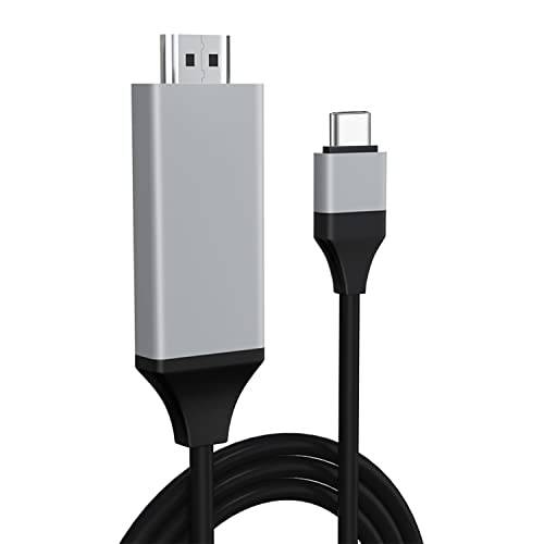 USB C to HDMI 케이블 6ft, 썬더볼트 3/ 4 HDMI 어댑터 4K 호환가능한 맥북 프로/ 에어, 아이패드 프로, 크롬 북, 서피스 북, 갤럭시 S20 and More