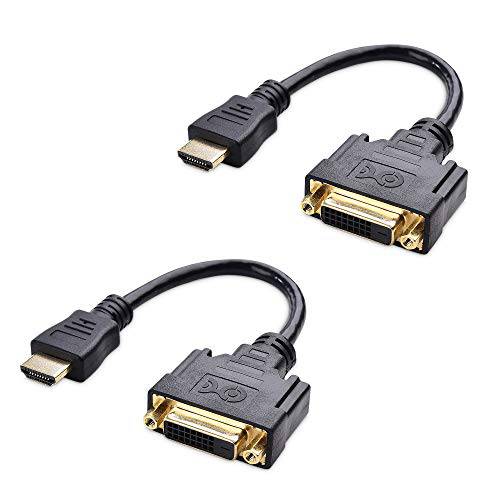 케이블 Matters 2-Pack Bi-Directional HDMI to DVI Male to Female, DVI to HDMI Female to Male 케이블 어댑터 - 5 인치