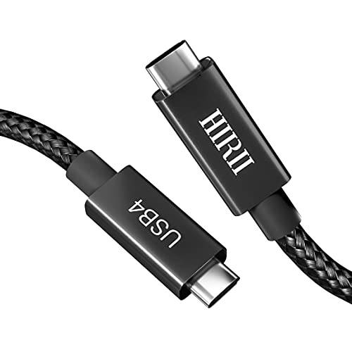 썬더볼트 4 케이블, HIIRII USB4 호환가능한 썬더볼트 4 케이블 3.3ft/ 1M 지원 8K 디스플레이/ 40Gbps 데이터 전송/ 100W 충전 썬더볼트 4, USB4, 썬더볼트 3, USB-C (인증된)