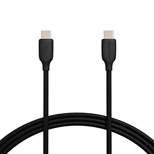 아마존 Basics 고속충전 USB-C to USB-C2.0 케이블 (USB-IF 인증된), 60W - 6-Foot, 블랙 (2-Pack)