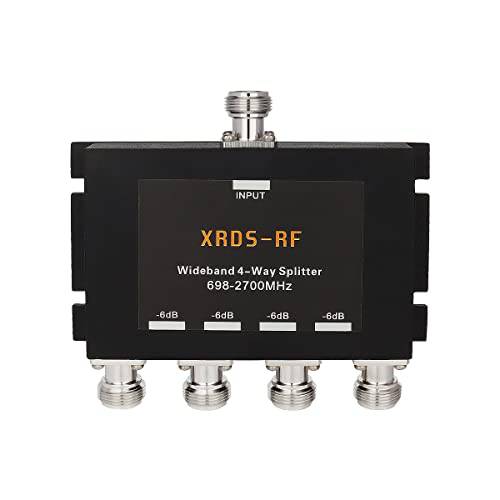 Wide-Band 4 웨이 분배기 N 타입 Female-50 옴 셀룰러 신호 분배기 4G/ LTE 시스템 by XRDS-RF (Not TV)
