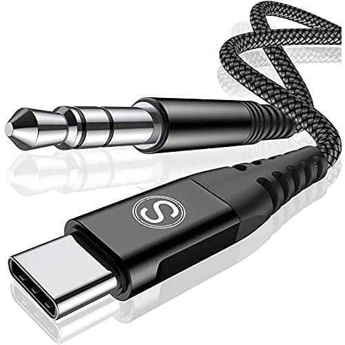 USB C to 3.5mm 오디오 Aux 잭 케이블 4ft, Sweguard 타입 C 어댑터 to 3.5mm 헤드폰 자동차 스테레오 Aux 케이블 삼성 갤럭시 S22 울트라 S21 S20+ 노트 20 10+, 구글 픽셀, 아이패드 프로& More USB-C Devices-Black