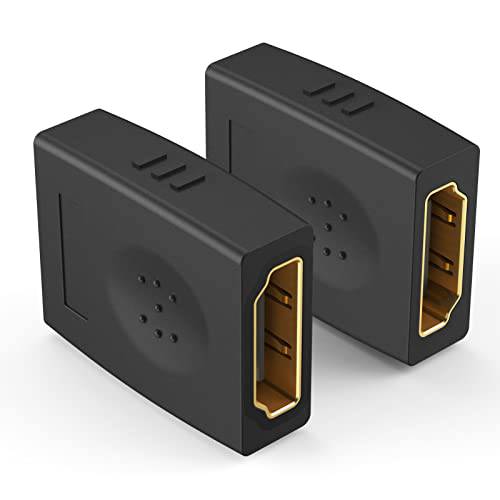 HDMI Female to Female 어댑터, 4K HDMI 커플러 연장 HDMI 케이블 커넥터 호환가능한 엑스박스, PS4/ PS5, HDTV, 모니터, 노트북, 프로젝터 -2 팩