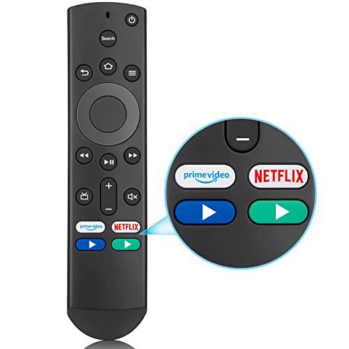 TOPKIND TV 리모컨 교체용 도시바 and 인시그니아 파이어 TV. 퀵 Launch 프라임 비디오/ Netflix(Not 지원 음성 기능)