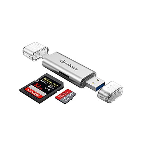 USB C 카드 리더, 리더기 Ankmax UC313S USB 3.0 메모리 카드 리더, 리더기 OTG 어댑터 TF, SD, 마이크로 SD, SDXC, SDHC, MMC, RS-MMC, 마이크로 SDXC, 마이크로 SDHC, UHS-I 맥북, 윈도우 PC, 안드로이드 스마트폰 태블릿, 태블릿PC