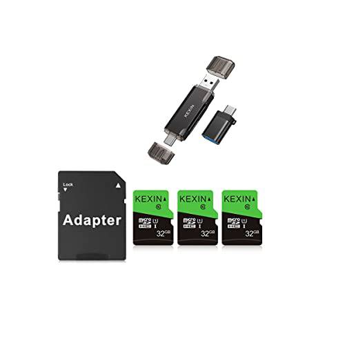 KEXIN 3 팩 마이크로 SD 카드 32GB 2-in-1 USB 3.0 마이크로 SD/ SD 카드 리더, 리더기