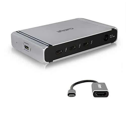 CalDigit 썬더볼트 4 Element 범용 Multi-Port 허브 USB-C to HDMI 2.0b 어댑터 - 4X 썬더볼트 4/ USB4 포트, 4X USB 3.2 Gen2 10Gb/ s 포트, 싱글 디스플레이 up to 8K or 듀얼 4K 60Hz 디스플레이, 6