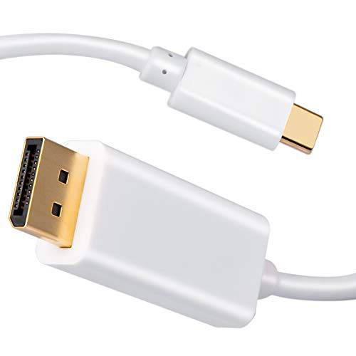 USB C to DisplayPort,DP 4K@60Hz 케이블, CP COMPUPARTNER, 썬더볼트 3 to DisplayPort,DP 케이블 호환가능한 맥북 프로 2020/ 2019, 맥북 에어/ 아이패드 프로 2020, 서피스 북 2, 갤럭시 S20, and More-White 3 Feet
