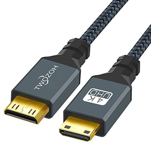 (30CM) Twozoh 미니 HDMI to 미니 HDMI 케이블, (C 타입) 미니 HDMI Male to 미니 HDMI Male 케이블, HDMI 미니 Male to Male 케이블 지원 3D 4K/ 1080P