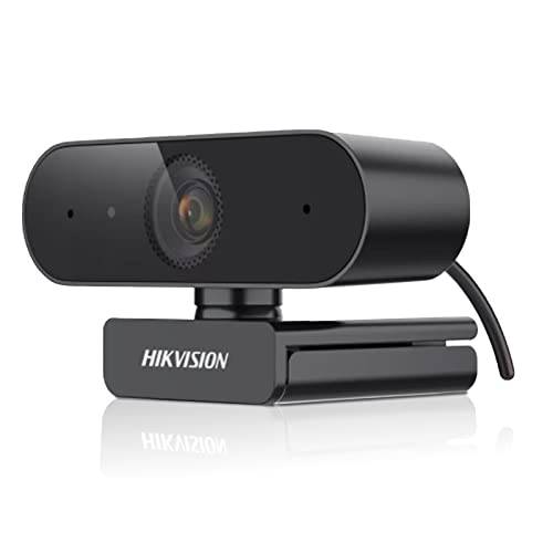 Hikvision 720P 30fps HD 웹캠 마이크,마이크로폰, USB 웹 카메라 Built-in 소음 방지 마이크, PC Mac 노트북 데스크탑 줌 스트리밍 회의 and 비디오 통화