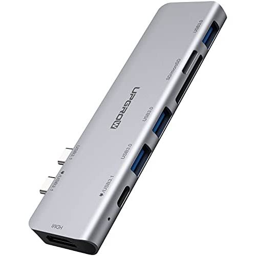USB C 허브 맥북, PowerExpand 다이렉트 7-in-2 USB C 어댑터 호환가능한 썬더볼트 3 USB C 포트, 100W 파워 Delivery, 4K HDMI, USB C and 2 USB A 데이터 포트, SD and 마이크로SD 카드 리더, 리더기