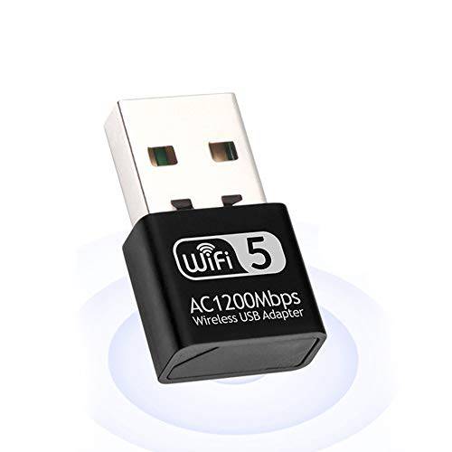 KuWFi 듀얼밴드 AC1200 와이파이 어댑터 USB 네트워크 카드 동글 1200Mbps 5Ghz 안테나 데스크탑 노트북 PC