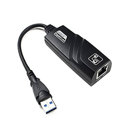 LJCELL USB 랜포트, USB 3.0 to 10/ 100/ 1000 기가비트 유선 랜 네트워크 어댑터 호환가능한 윈도우, 맥북, 맥OS, Mac 프로 미니, 노트북, PC, etc