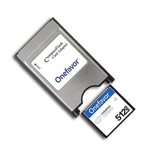 Onefavor 컴팩트 플래시 to PCMCIA Ata 어댑터 CF to PC 카드 어댑터 PCMCIA Ata 어댑터 Cf 2 카드 ( 포함하다 512MB CF 메모리 카드)