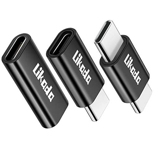 USB C Female to Female 어댑터, USB C 3.1 연장 커플 어댑터 and USB C Male to Male/ Male to Female 어댑터 지원 고속충전 데이터 전송 변환 커넥터 3pack