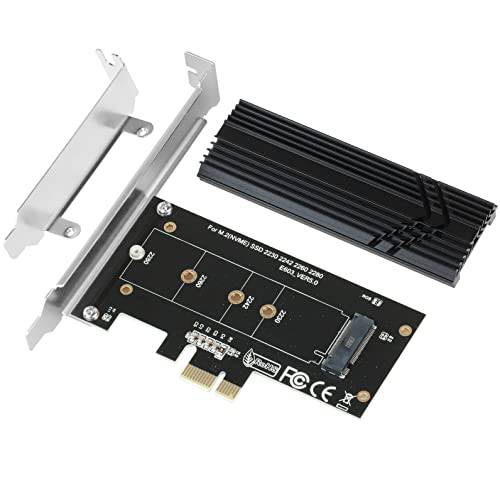 Joylifeboard M.2 Nvme to PCIe 1x 어댑터, M.2 (NGFF) PCIe 3.0 x1 x4 x8 x16 컨트롤러 확장 카드 M.2 SSD(M 키) 2280/ 2260/ 2242/ 2230, w/ 파워풀 Heatsink（603）