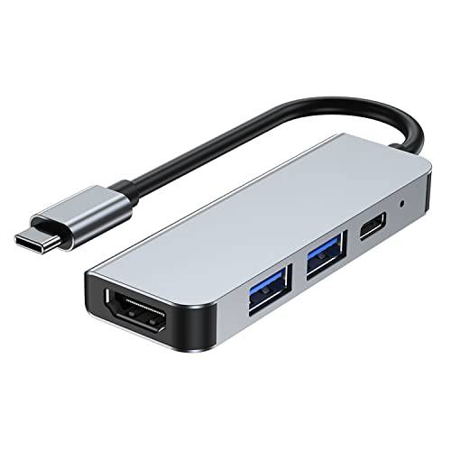 USB C to HDMI 멀티포트 어댑터, 썬더볼트 3/ 4 허브 도크& USB-C to USB 3.0 컨버터, 변환기&  지원 충전기 케이블.