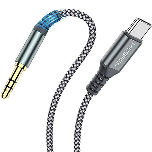 USB C to 3.5mm 오디오 케이블, (2-Pack) 3.3FT USB 타입 C to Aux Male 어댑터 동글 케이블 케이블 자동차 헤드폰 잭 호환가능한 삼성 갤럭시 S21 S20 울트라 S20+ 노트 20 S10 S9 플러스, 아이패드 프로, 픽셀 4 3