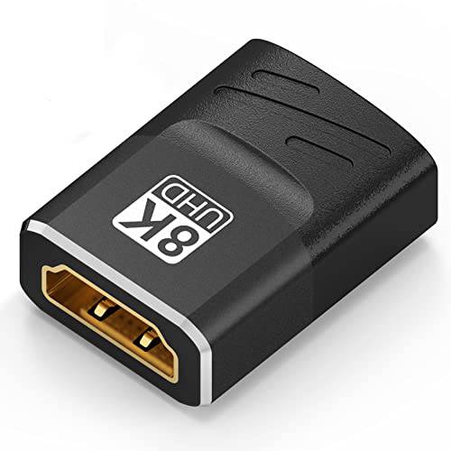 8K HDMI 커플러 Female to Female, HDMI 2.1 연장 케이블 커넥터 확장기 HDMI 포트 컨버터, 변환기 지원 8K@60Hz, 4K@120Hz, 호환가능한 PS5, 엑스박스 X, 8K TV, 모니터, 노트북, 프로젝터