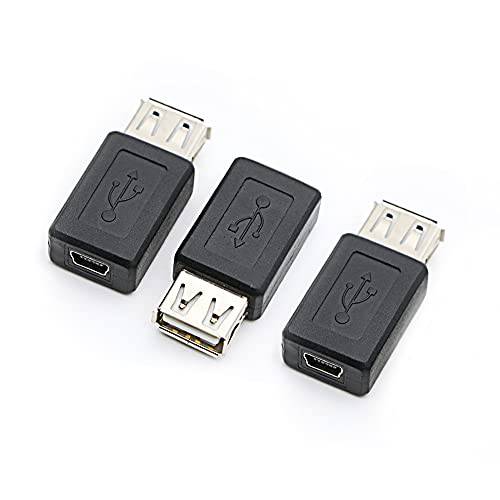 3 팩 USB 2.0 A Female to USB B 미니 5 핀 Female 어댑터 컨버터, 변환기