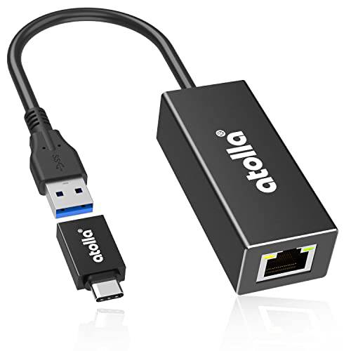 atolla USB to 랜포트, USB 3.0 to 1000 기가비트 Etherner 랜 네트워크 어댑터, RJ 45 어댑터 USB C 어댑터, 호환가능한 맥북, 윈도우, Mac 프로, 노트북, PC and More