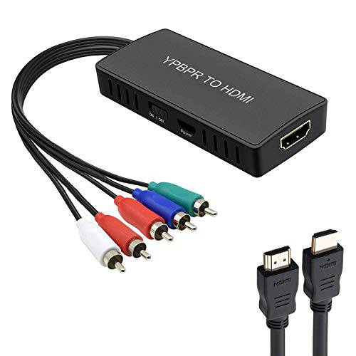 컴포넌트 (Male) to HDMI 컨버터, 변환기, YPbPr to HDMI 어댑터 지원 1080P/ 720P 호환가능한 DVD, Blu-ray 플레이어 to New HD TV/ 모니터 or 프로젝터 cet